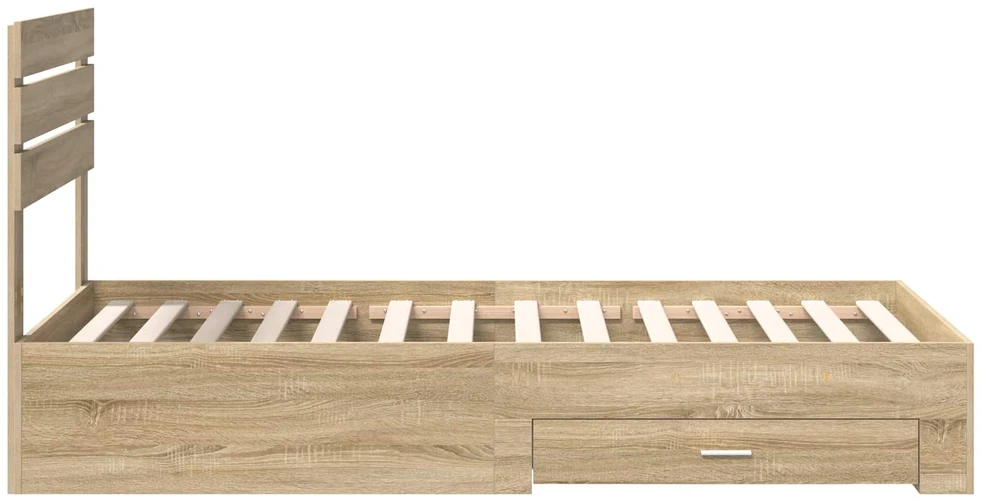 Lova Lovos rėmas Sonoma ąžuolas 90 x 200 cm Apdirbta mediena