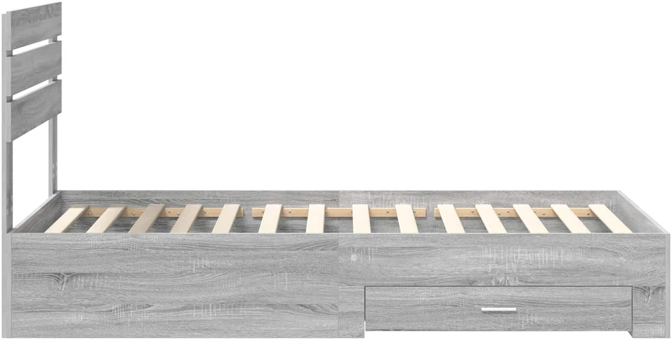 Lova Lovos rėmas Pilkas Sonoma 100 x 200 cm Apdirbta mediena