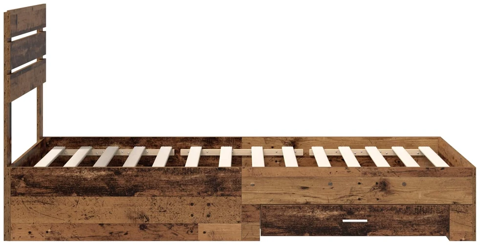 Lova Lovos rėmas su stalčių Senas medis 90 x 200 cm Apdirbta mediena