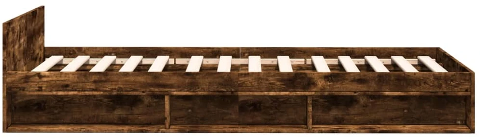 Lovos rėmas su stalčiumi, dūminio ąžuolo, 90x200cm, mediena