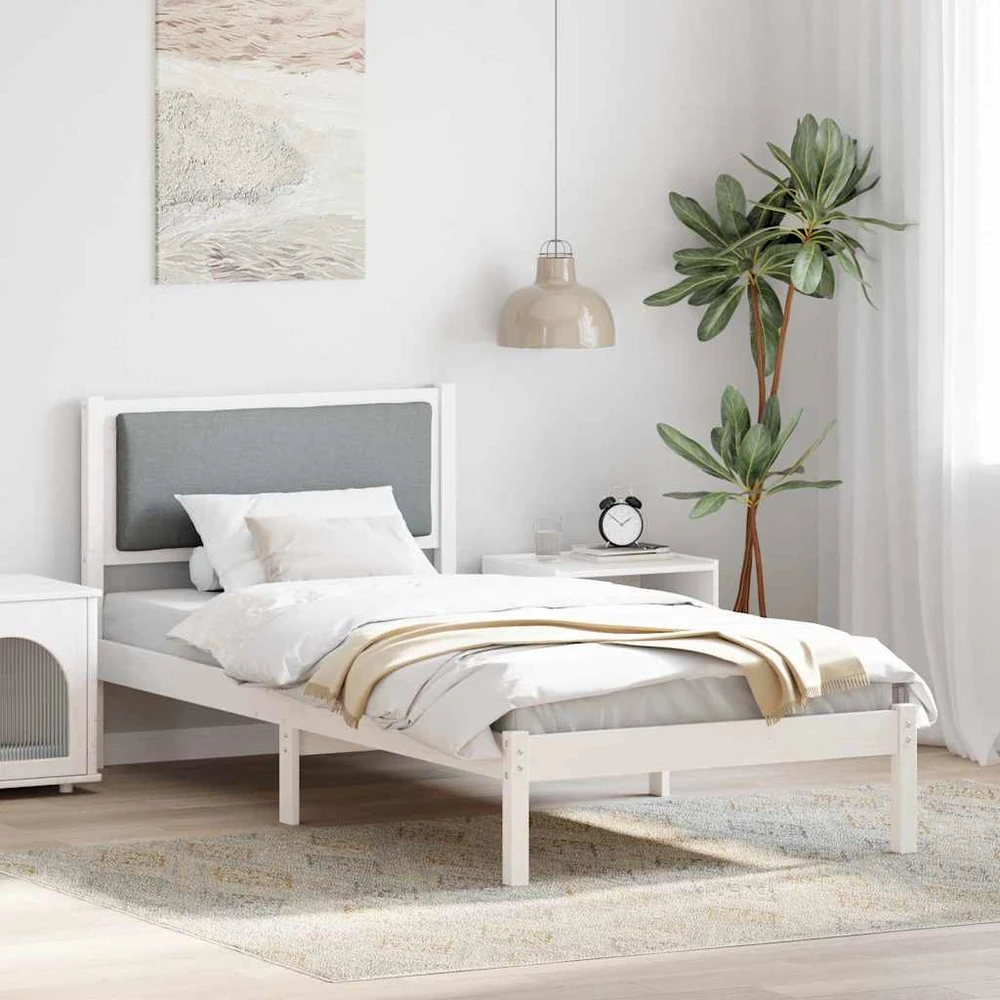 Lova Lovos rėmas Šviesiai pilka 100 x 200 cm Kietos pušies mediena
