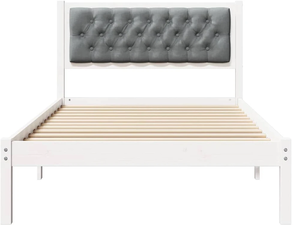 Lova Lovos rėmas Šviesiai pilka 100 x 200 cm Kietos pušies mediena