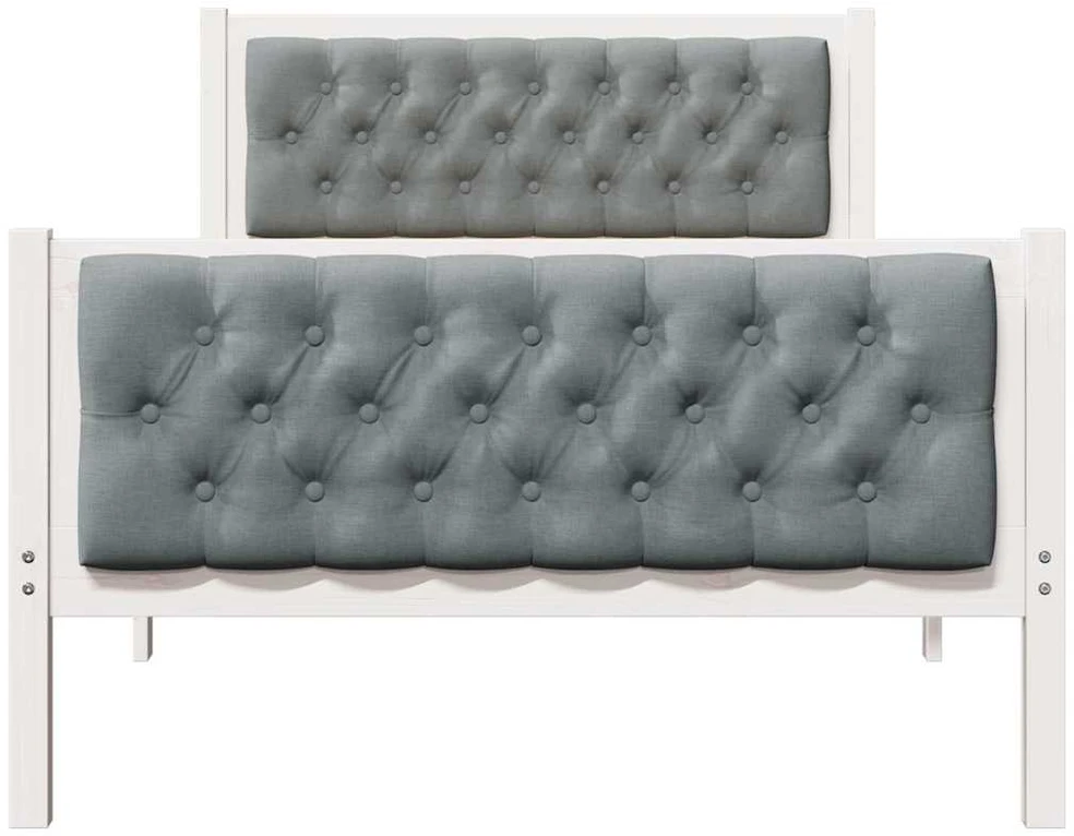 Lova Lovos rėmas Šviesiai pilka 100 x 200 cm Kietos pušies mediena