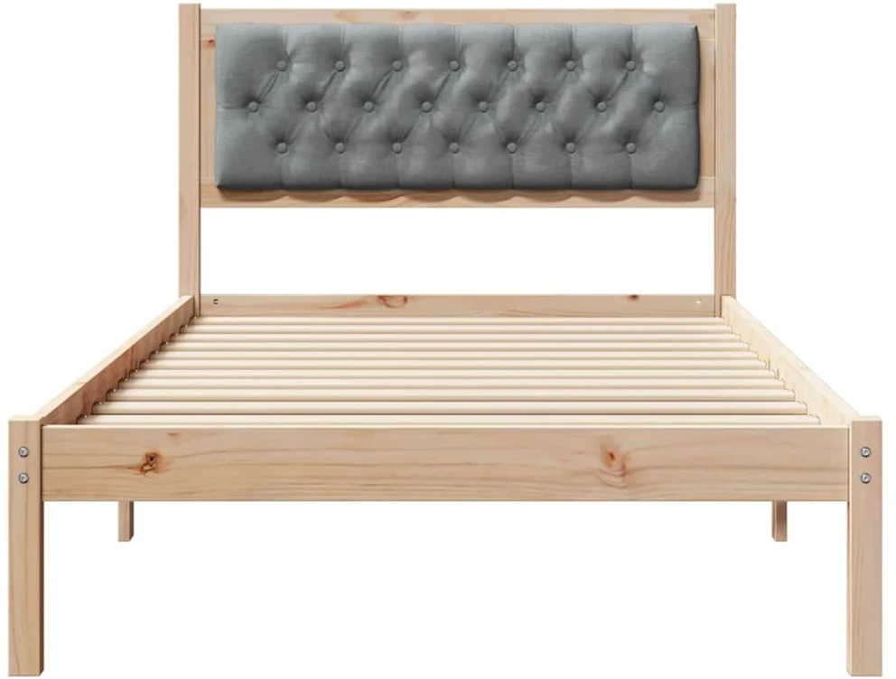 Lova Lovos rėmas Šviesiai pilka 100 x 200 cm Kietos pušies mediena