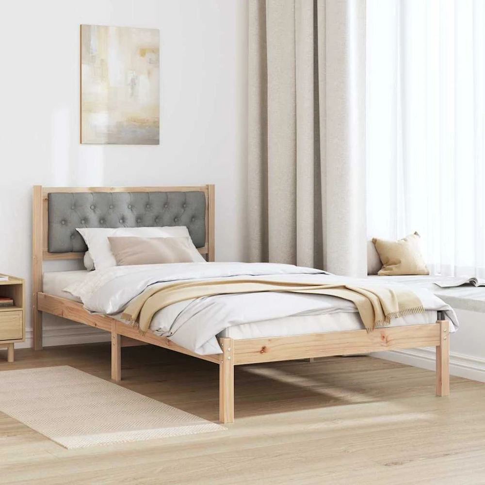 Lova Lovos rėmas Šviesiai pilka 100 x 200 cm Kietos pušies mediena