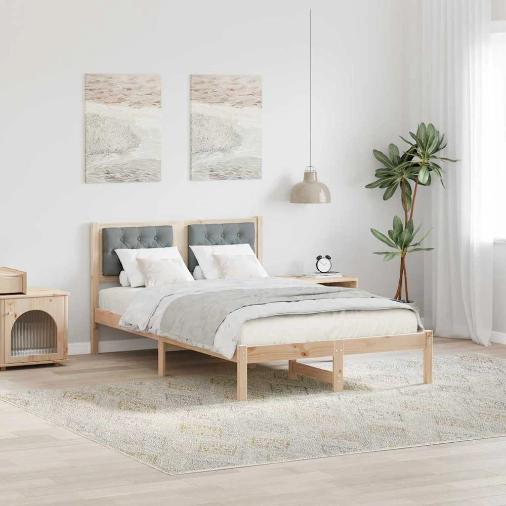 Lova Lovos rėmas Šviesiai pilka 120 x 200 cm Kietos pušies mediena