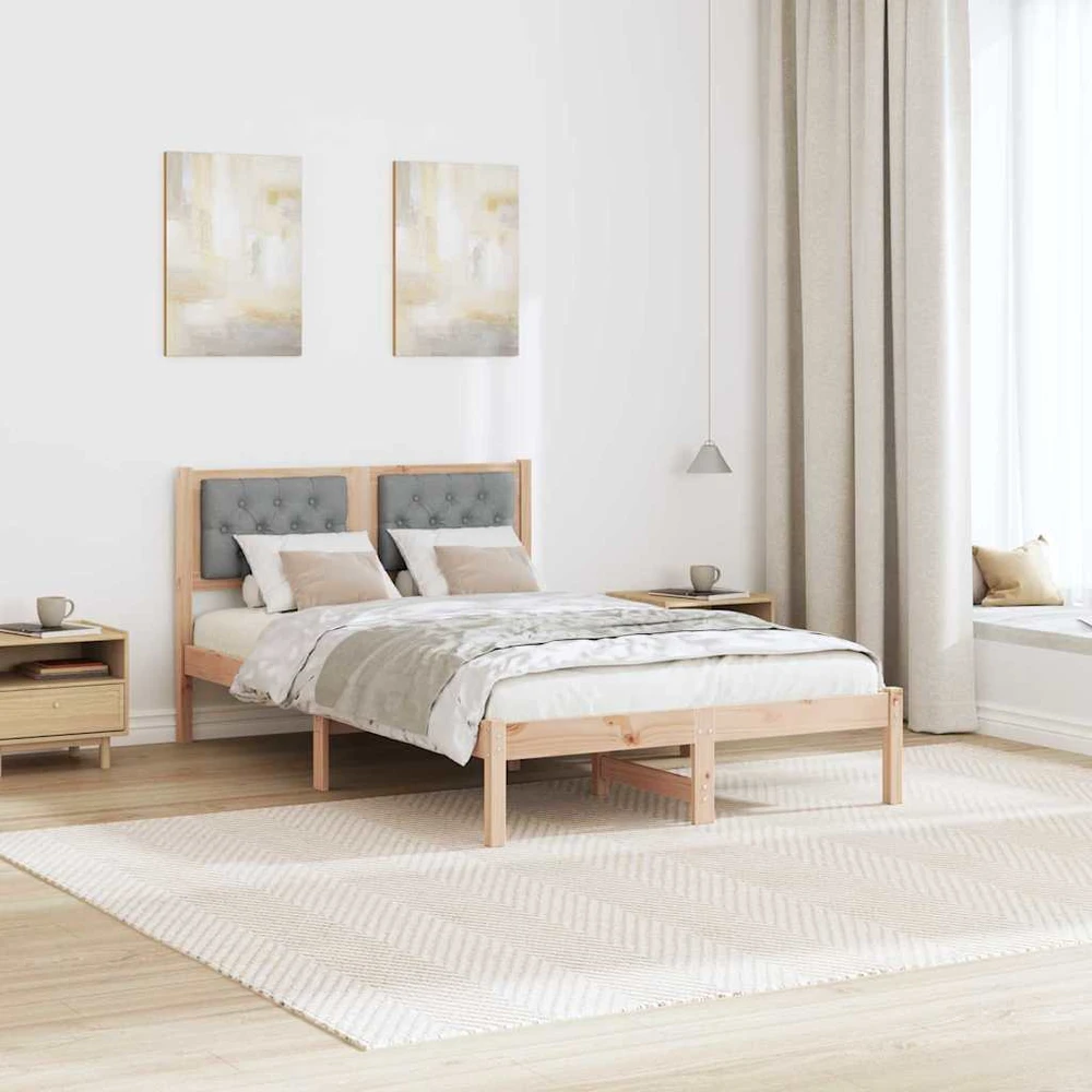 Lova Lovos rėmas Šviesiai pilka 120 x 200 cm Kietos pušies mediena