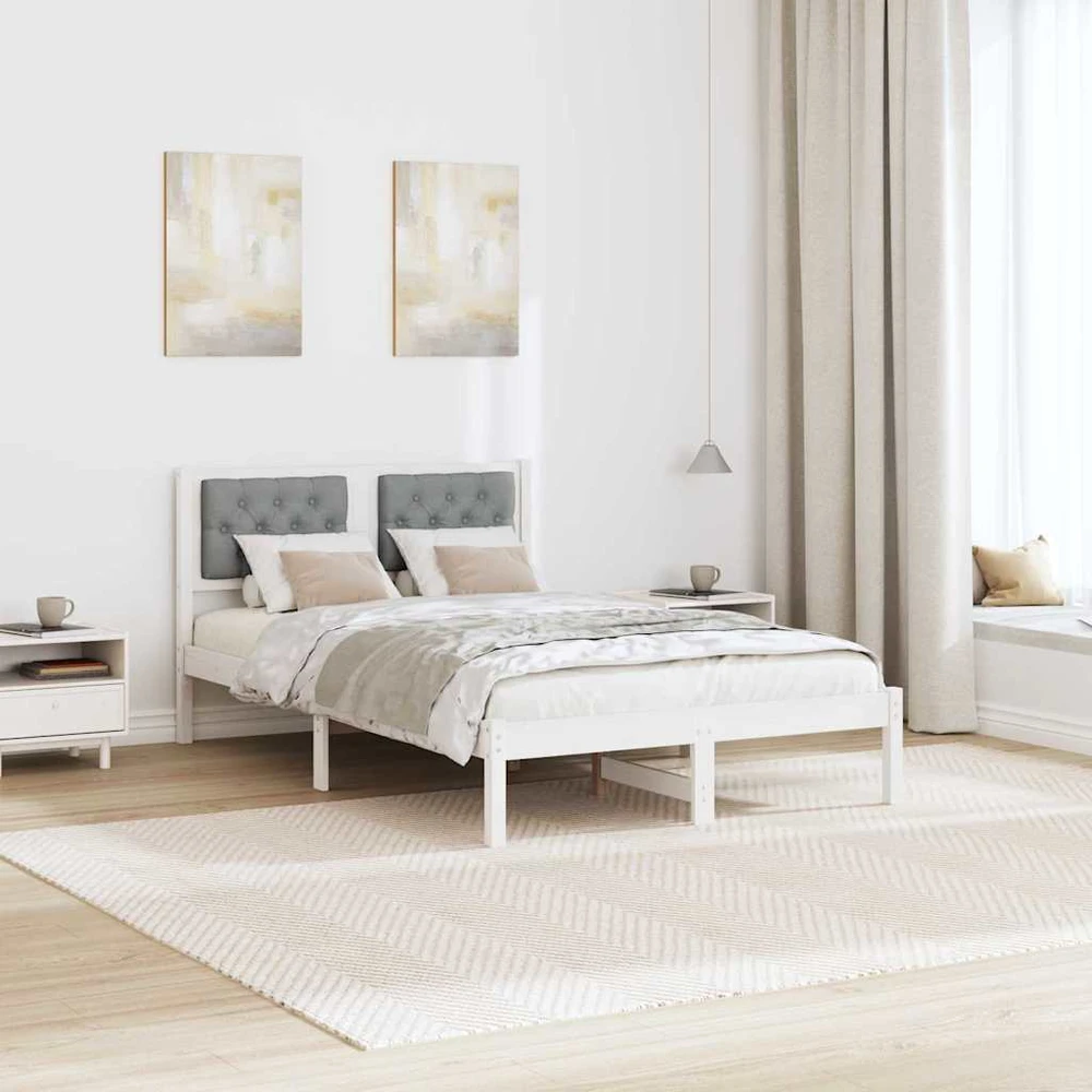 Lova Lovos rėmas Šviesiai pilka 120 x 200 cm Kietos pušies mediena