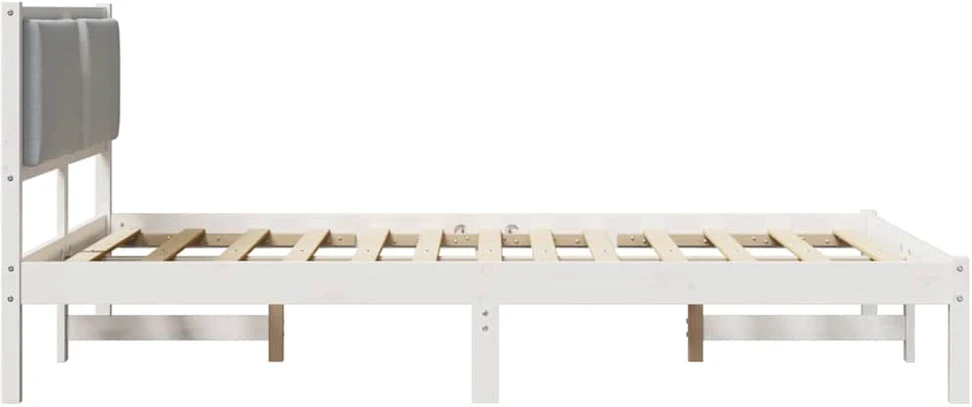 Lovos rėmas Šviesiai pilka 140 x 190 cm Kietos pušies mediena