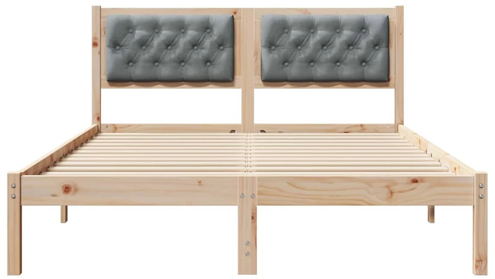 Lovos rėmas Šviesiai pilka 140 x 200 cm Kietos pušies mediena