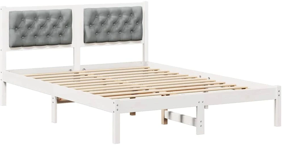 Lovos rėmas Šviesiai pilka 150 x 200 cm Kietos pušies mediena