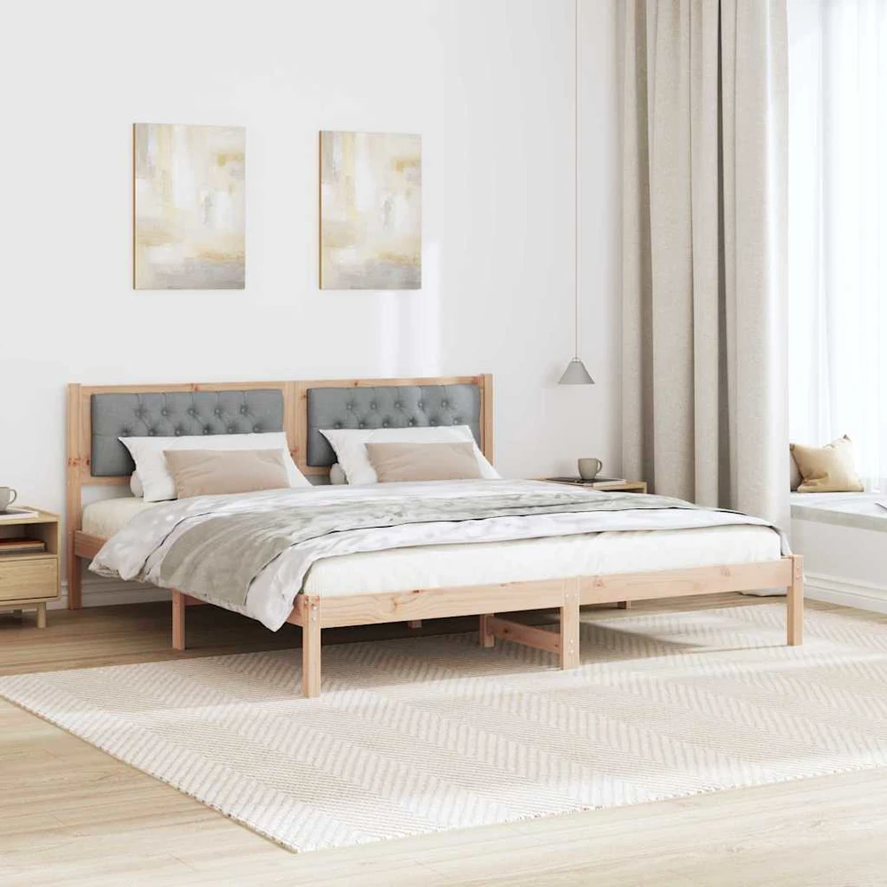 Lovos rėmas Šviesiai pilka 160 x 200 cm Kietos pušies mediena