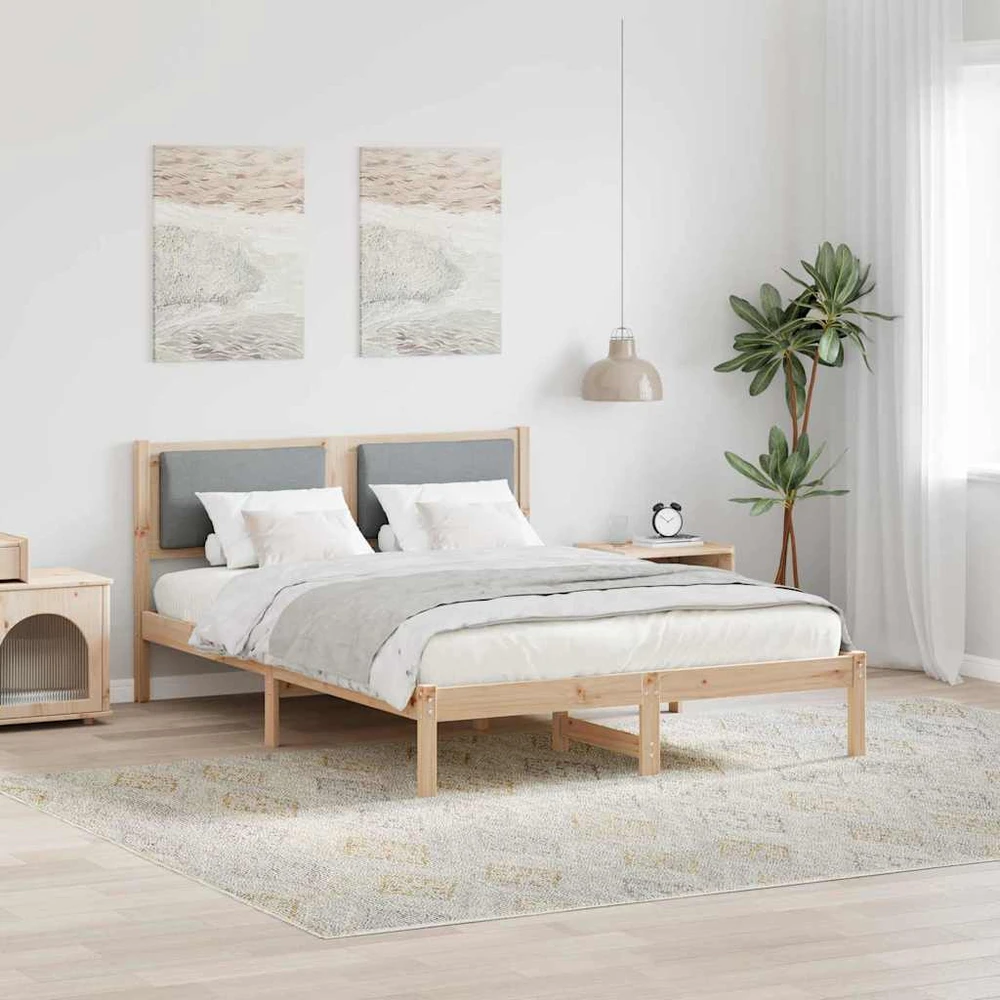 Lovos rėmas Šviesiai pilka 160 x 200 cm Kietos pušies mediena