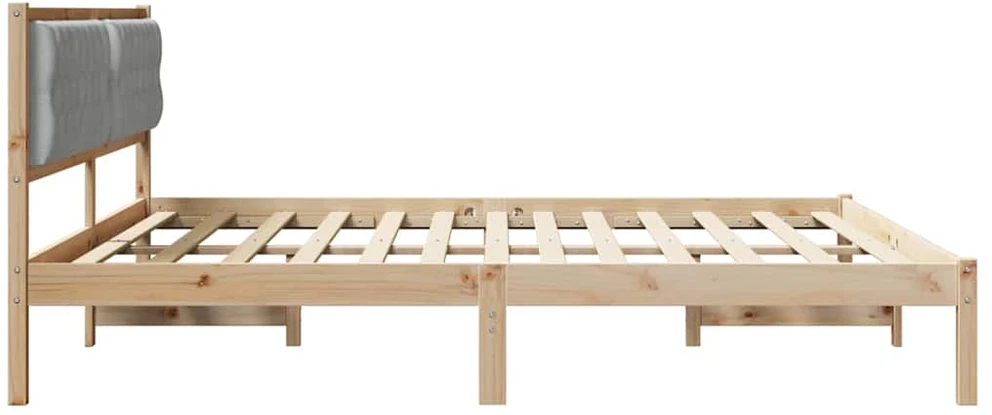 Lovos rėmas Šviesiai pilka 200 x 200 cm Kietos pušies mediena