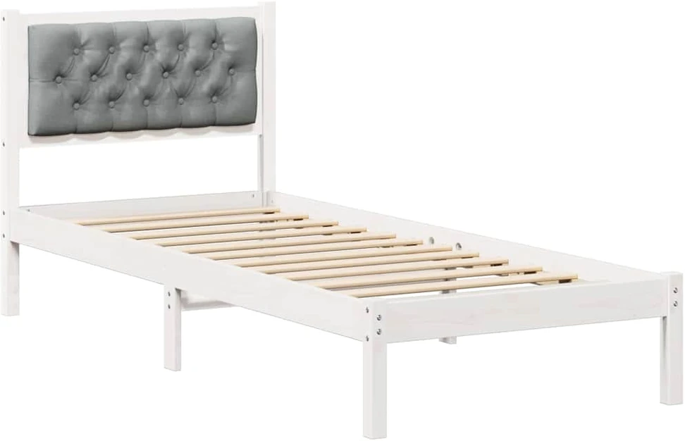 Lova Lovos rėmas Šviesiai pilka 75 x 190 cm Kietos pušies mediena