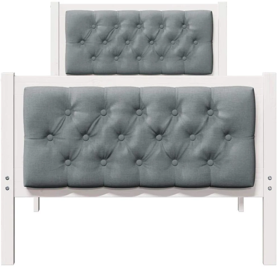 Lova Lovos rėmas Šviesiai pilka 75 x 190 cm Kietos pušies mediena