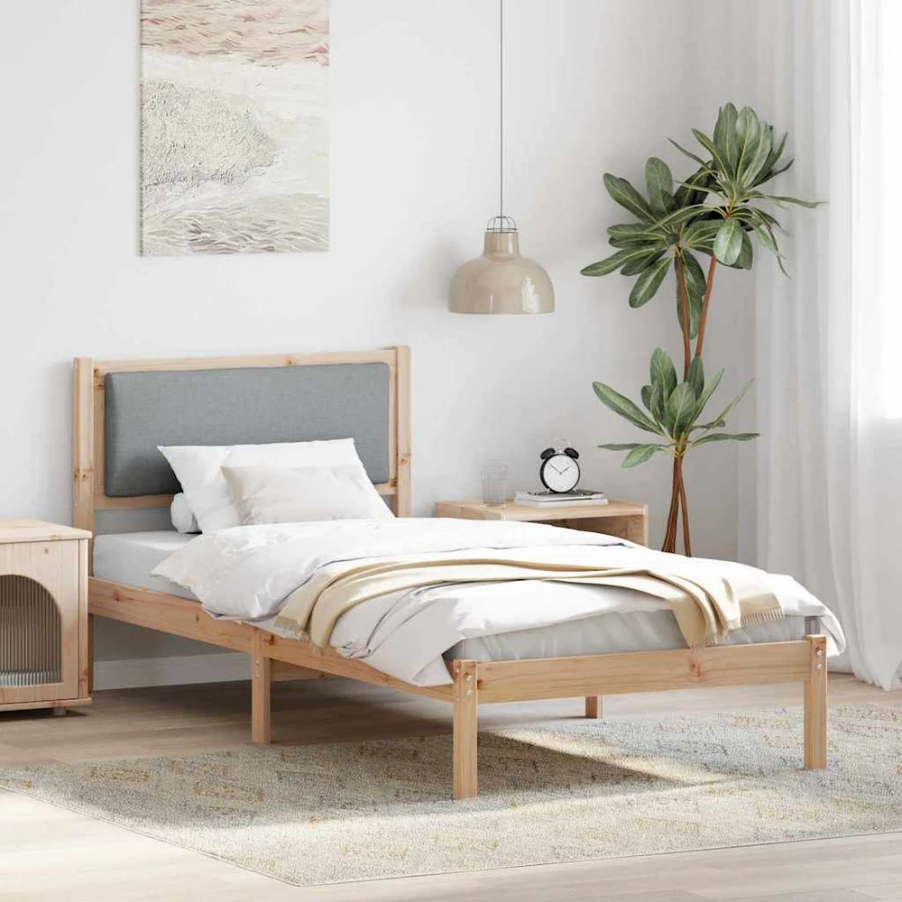 Lova Lovos rėmas Šviesiai pilka 90 x 200 cm Kietos pušies mediena