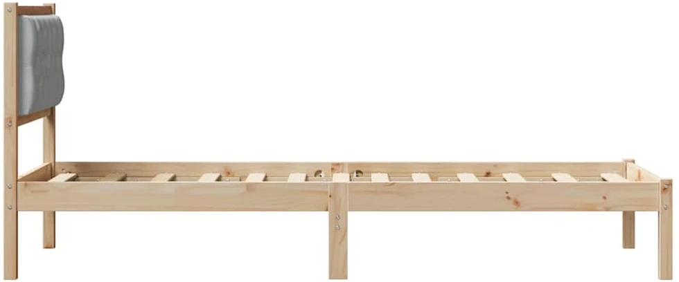 Lova Lovos rėmas Šviesiai pilka 90 x 200 cm Kietos pušies mediena