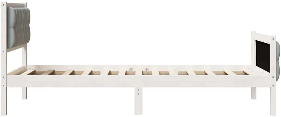 Lova Lovos rėmas Šviesiai pilka 90 x 200 cm Kietos pušies mediena