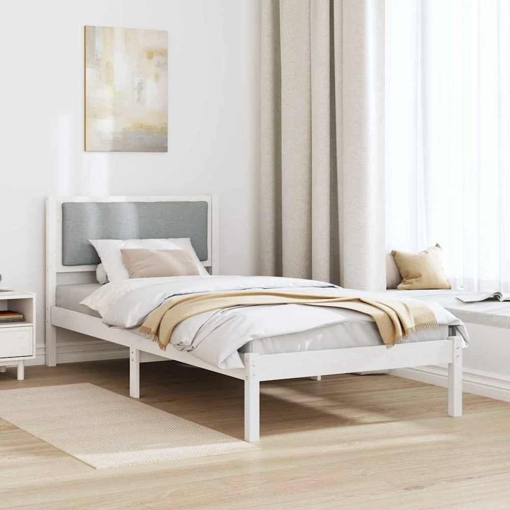 Lova Lovos rėmas Šviesiai pilka 90 x 200 cm Kietos pušies mediena