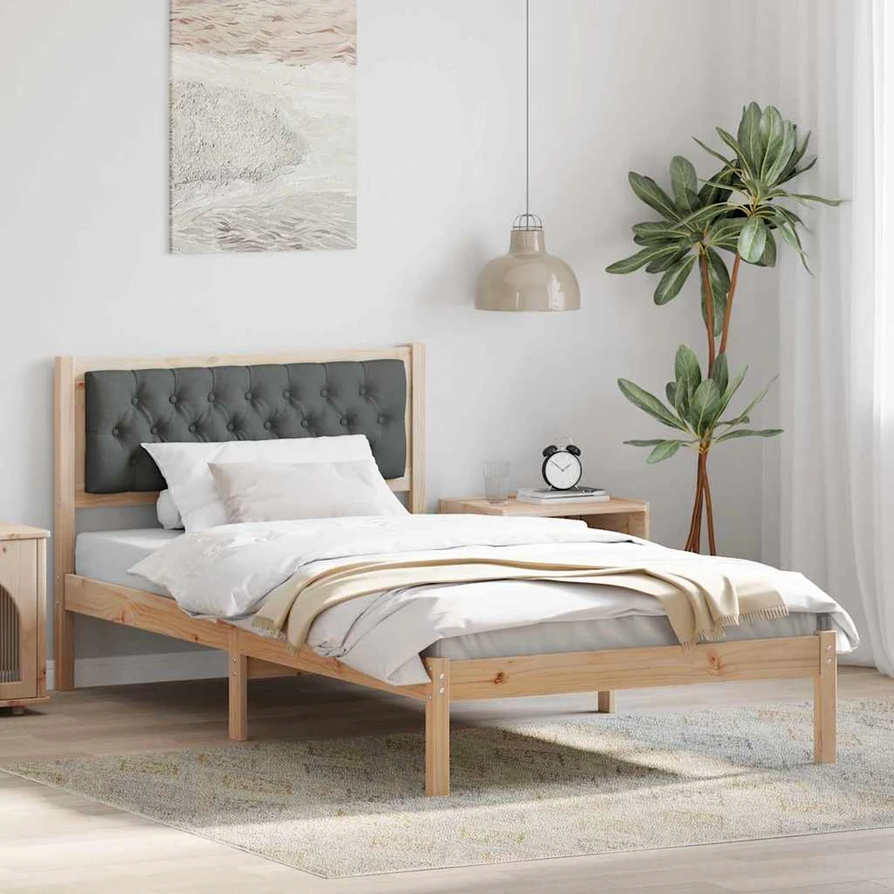Lova Lovos rėmas Tamsiai pilka 100 x 200 cm Kietos pušies mediena