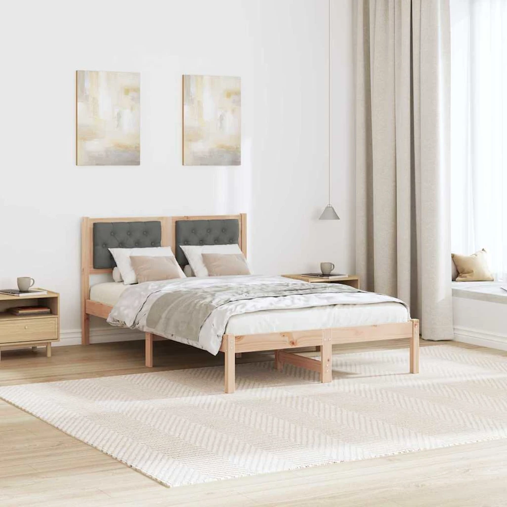 Lova Lovos rėmas Tamsiai pilka 120 x 200 cm Kietos pušies mediena