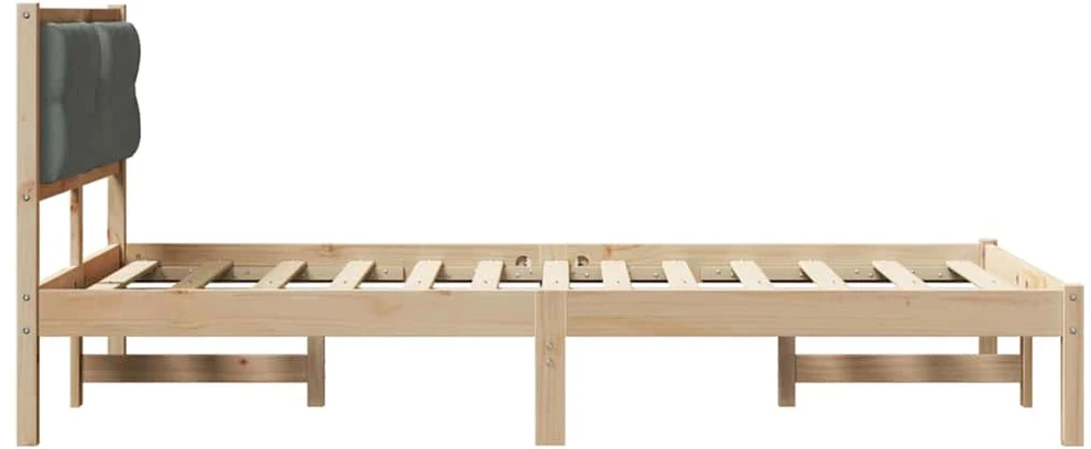 Lova Lovos rėmas Tamsiai pilka 135 x 190 cm Kietos pušies mediena