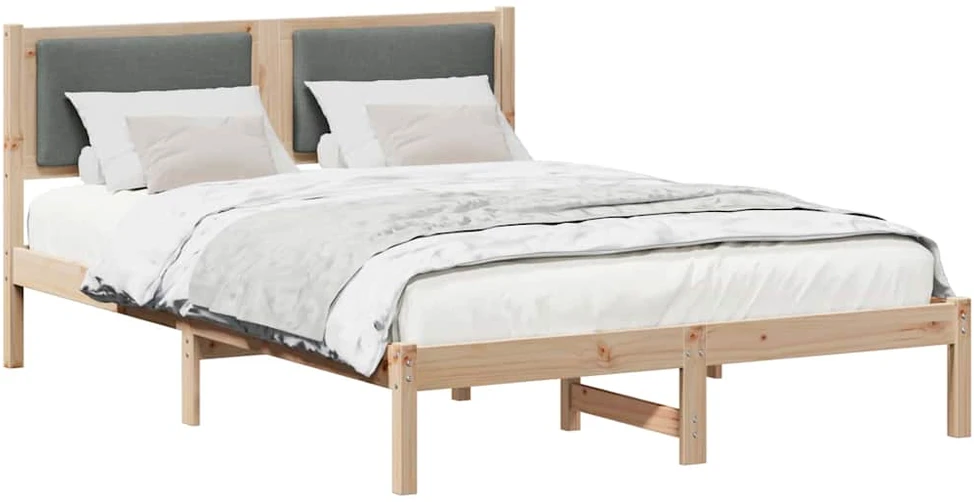 Lovos rėmas Tamsiai pilka 140 x 190 cm Kietos pušies mediena