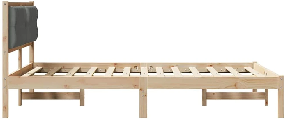 Lovos rėmas Tamsiai pilka 140 x 190 cm Kietos pušies mediena