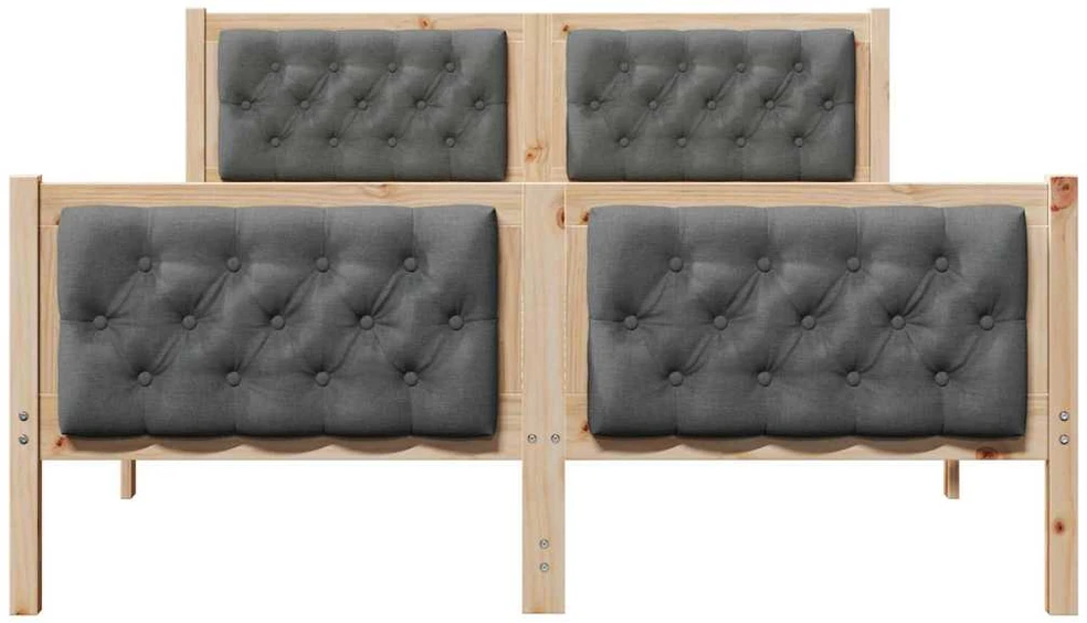 Lovos rėmas Tamsiai pilka 140 x 200 cm Kietos pušies mediena