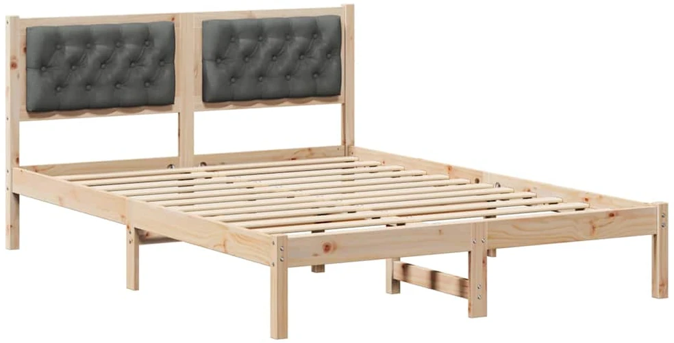 Lovos rėmas Tamsiai pilka 150 x 200 cm Kietos pušies mediena