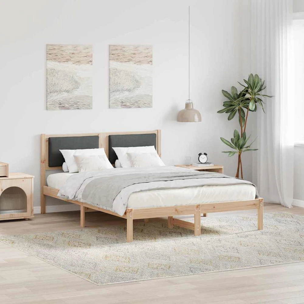 Lovos rėmas Tamsiai pilka 160 x 200 cm Kietos pušies mediena