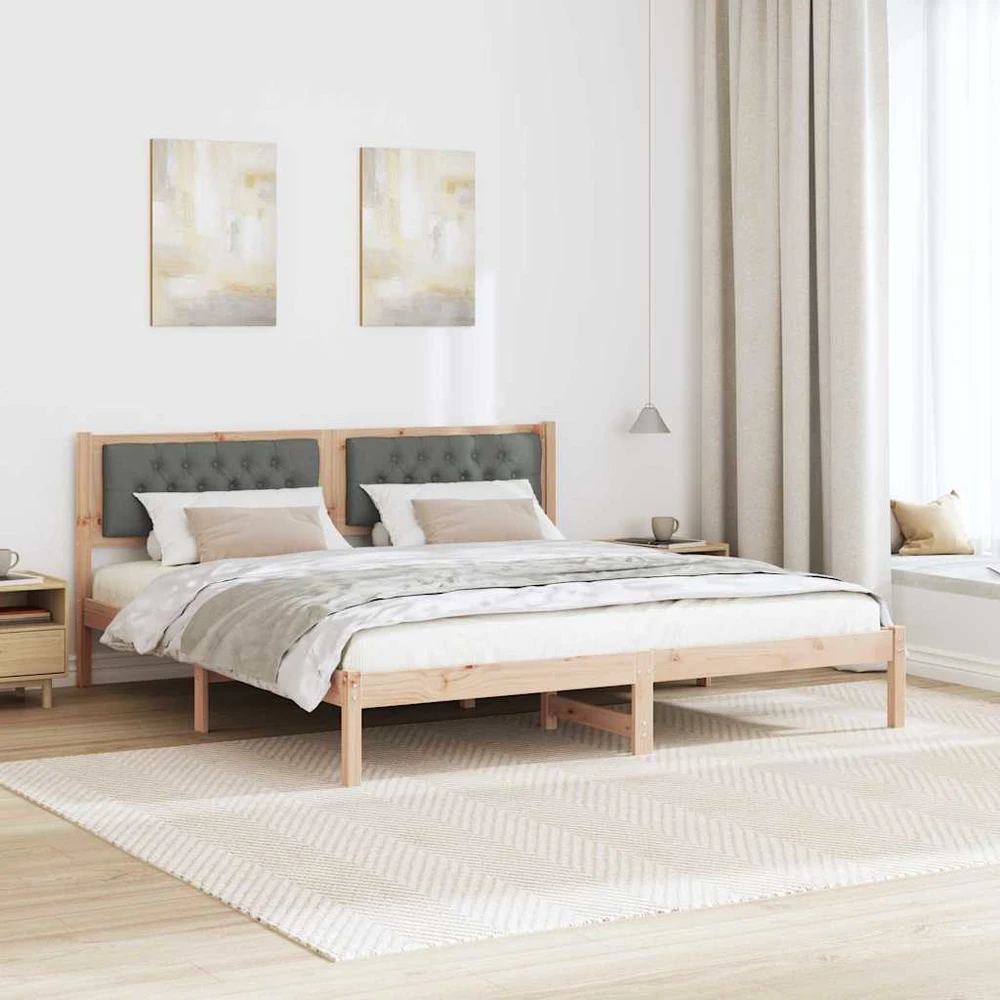Lovos rėmas Tamsiai pilka 160 x 200 cm Kietos pušies mediena