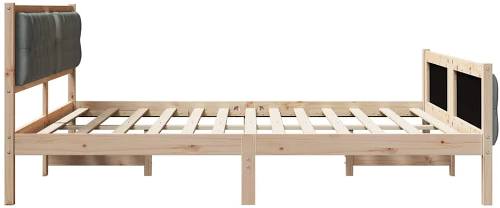 Lovos rėmas Tamsiai pilka 180 x 200 cm Kietos pušies mediena