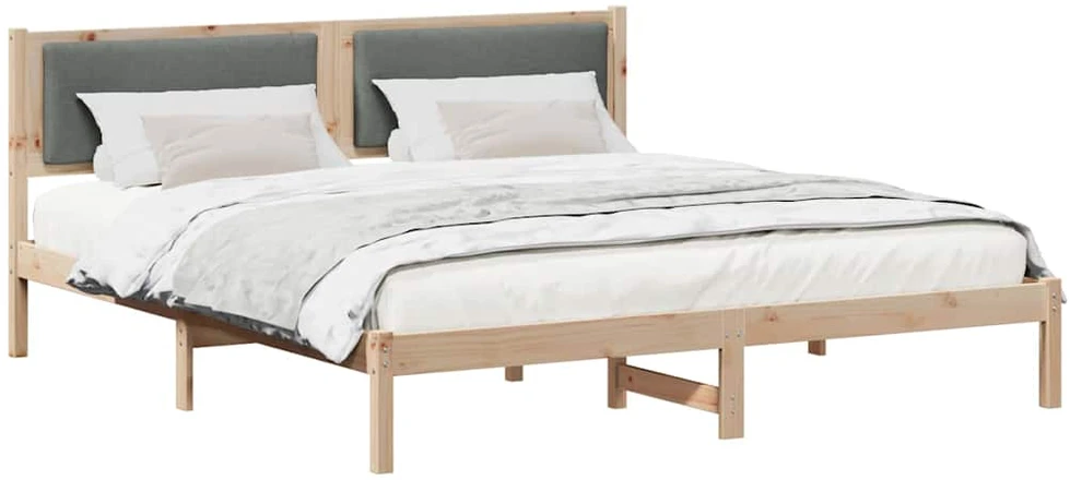 Lovos rėmas Tamsiai pilka 200 x 200 cm Kietos pušies mediena