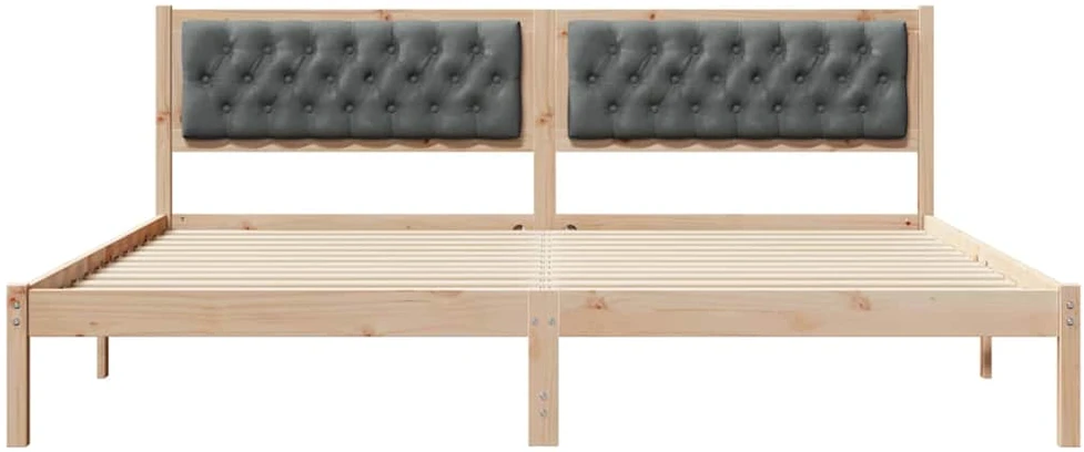 Lovos rėmas Tamsiai pilka 200 x 200 cm Kietos pušies mediena