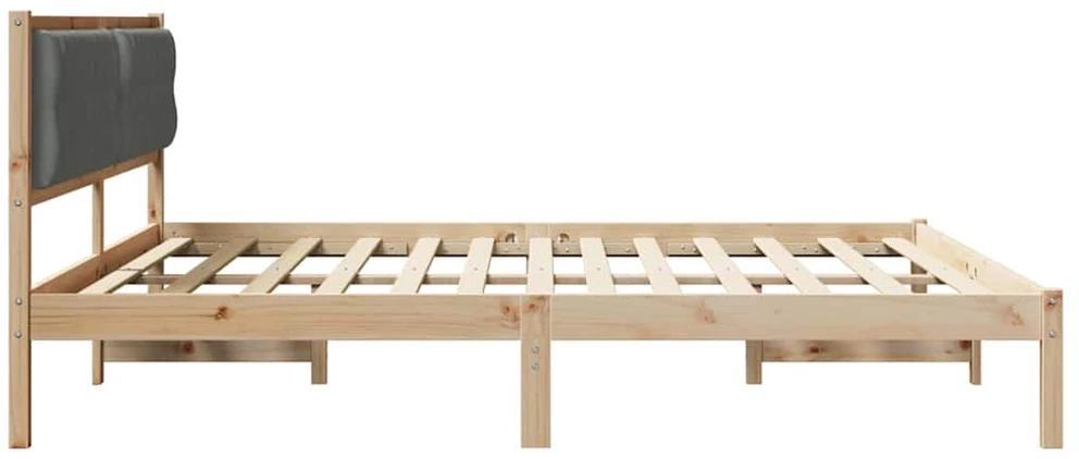 Lovos rėmas Tamsiai pilka 200 x 200 cm Kietos pušies mediena
