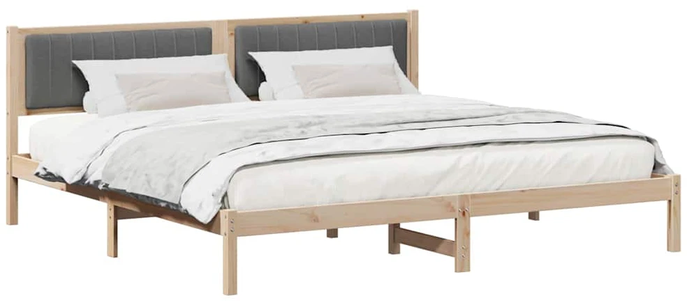 Lovos rėmas Tamsiai pilka 200 x 200 cm Kietos pušies mediena