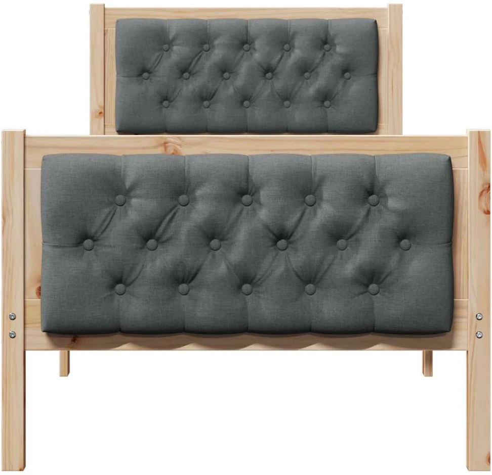 Lova Lovos rėmas Tamsiai pilka 80 x 200 cm Kietos pušies mediena