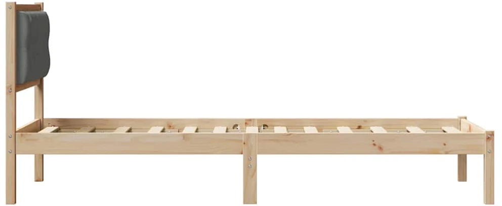 Lova Lovos rėmas Tamsiai pilka 90 x 190 cm Kietos pušies mediena