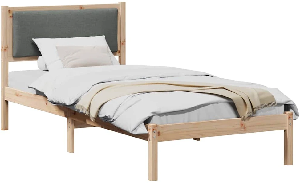 Lova Lovos rėmas Tamsiai pilka 90 x 200 cm Kietos pušies mediena