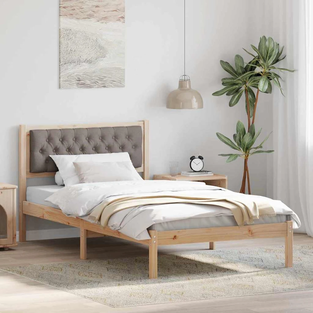 Lova Lovos rėmas Taupe 100 x 200 cm Kietos pušies mediena