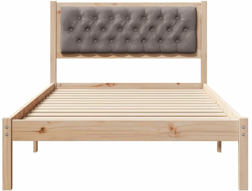 Lova Lovos rėmas Taupe 100 x 200 cm Kietos pušies mediena