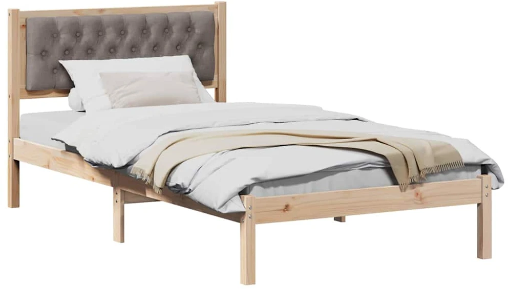 Lova Lovos rėmas Taupe 100 x 200 cm Kietos pušies mediena