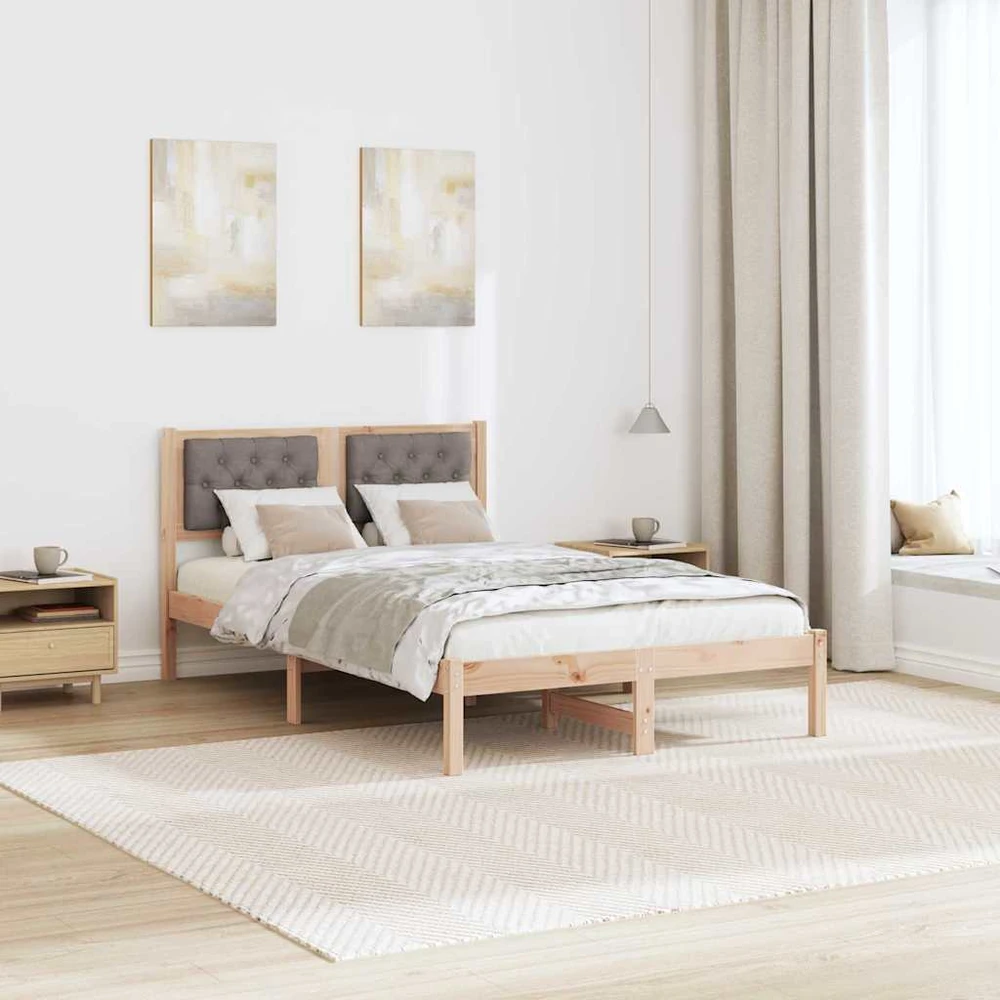 Lova Lovos rėmas Taupe 120 x 190 cm Kietos pušies mediena