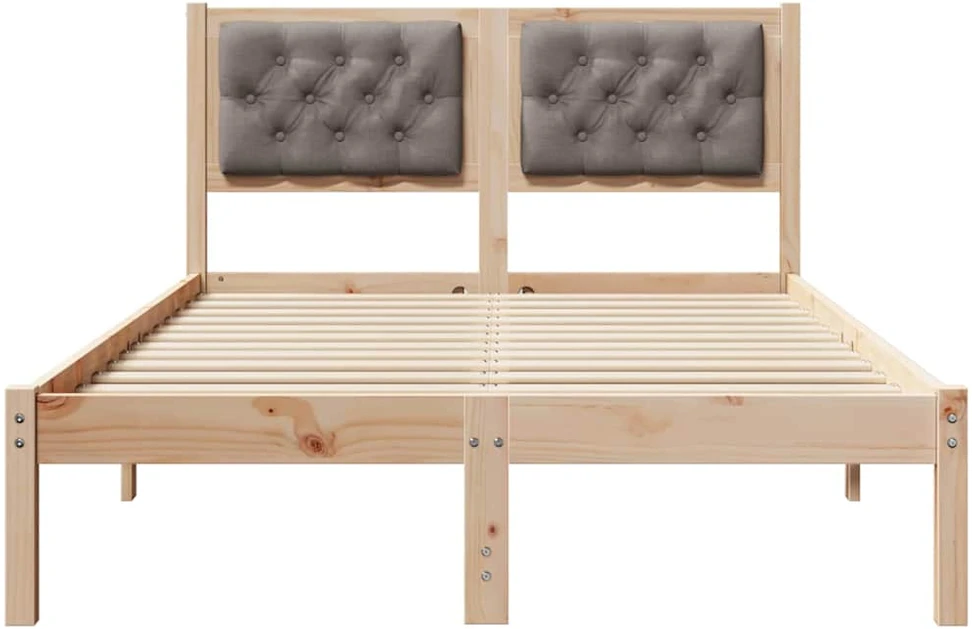 Lova Lovos rėmas Taupe 120 x 190 cm Kietos pušies mediena