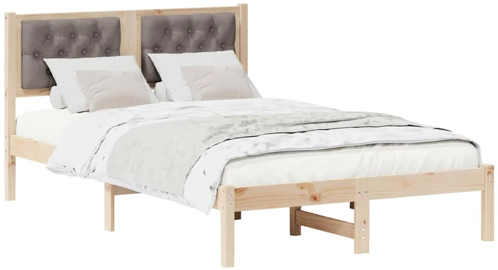 Lova Lovos rėmas Taupe 120 x 190 cm Kietos pušies mediena
