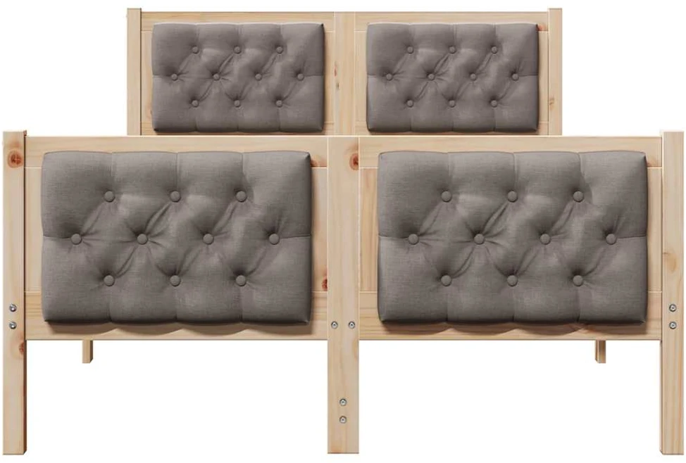Lova Lovos rėmas Taupe 120 x 200 cm Kietos pušies mediena