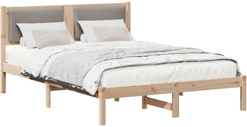 Lova Lovos rėmas Tortora 135 x 190 cm Kietos pušies mediena