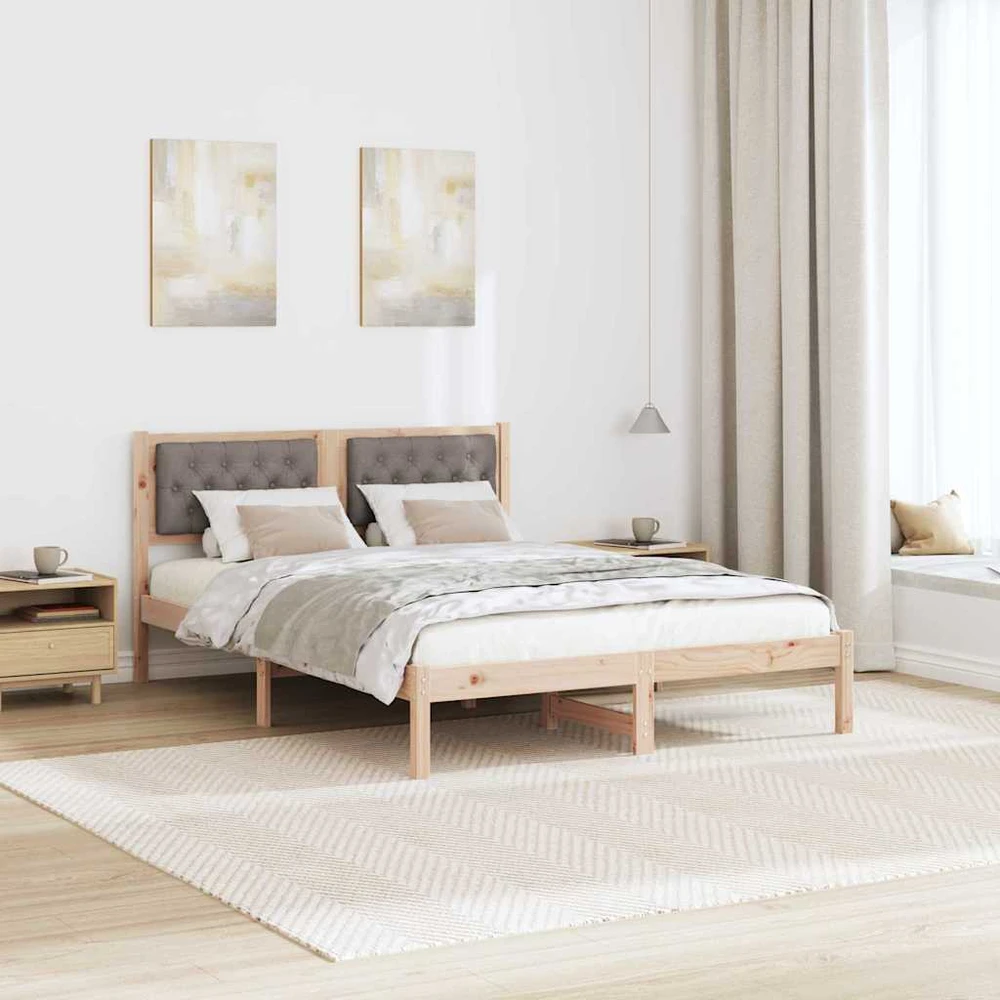 Lovos rėmas Taupe 140 x 190 cm Kietos pušies mediena